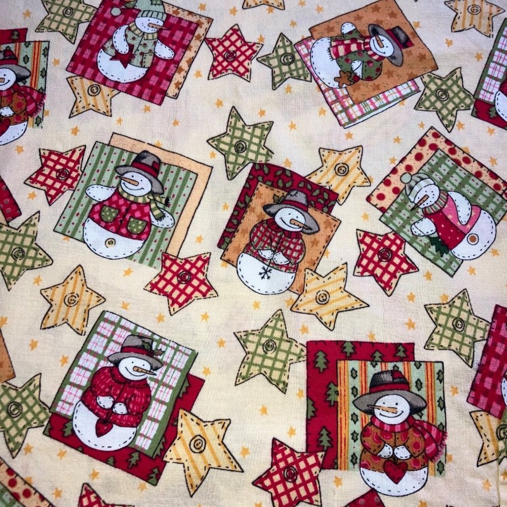 Nurse Medical scrub top Winter Snowmen
